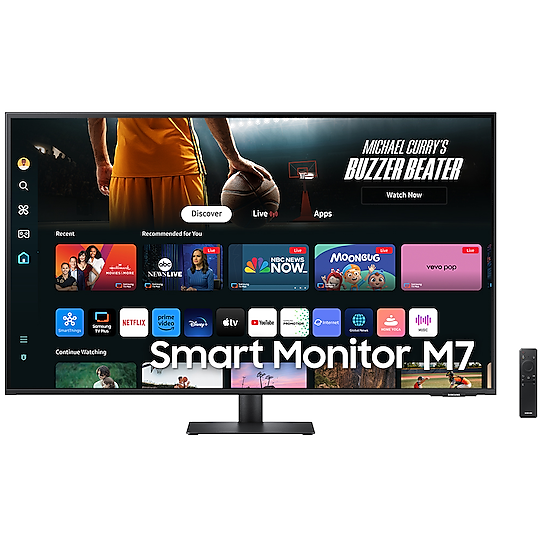 Monitor 43" Samsung M70D Smart 4K Aplicaciones De TV Integradas Control Multiple Negro