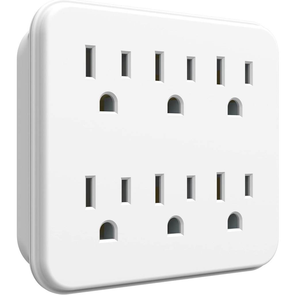 Adaptador De Corriente Stanley De 6 Tomas Blanco