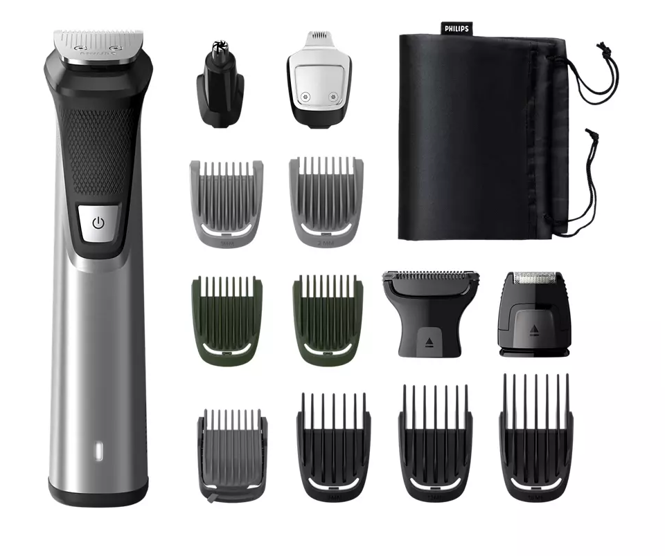 Afeitadora Philips Para Cabello Rostro Y Cuerpo 14 Acc Series 7000 Negro