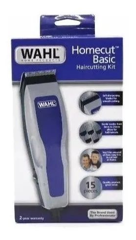 Afeitadora Wahl Para Cabello Homecut Basic 15 Pzas Azul Y Gris 