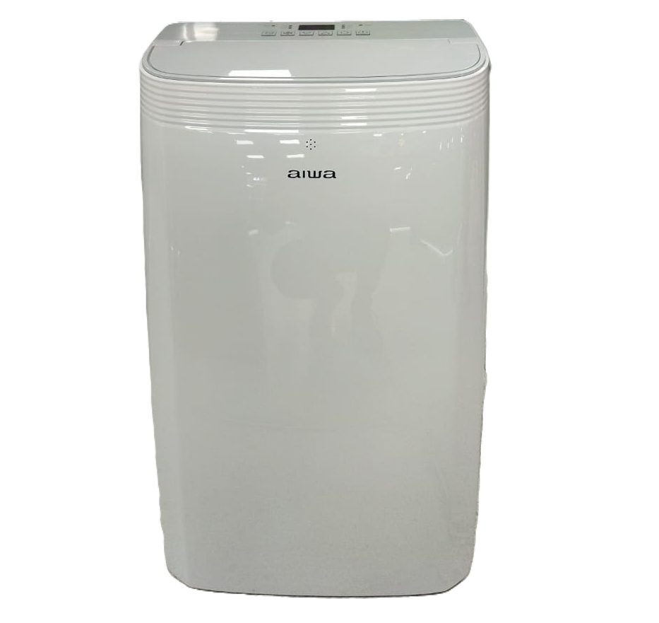 Aire Portatil 12000 Btu Aiwa Deshumidificador Y Ventilador Con Control Y Ruedas 110V Blanco