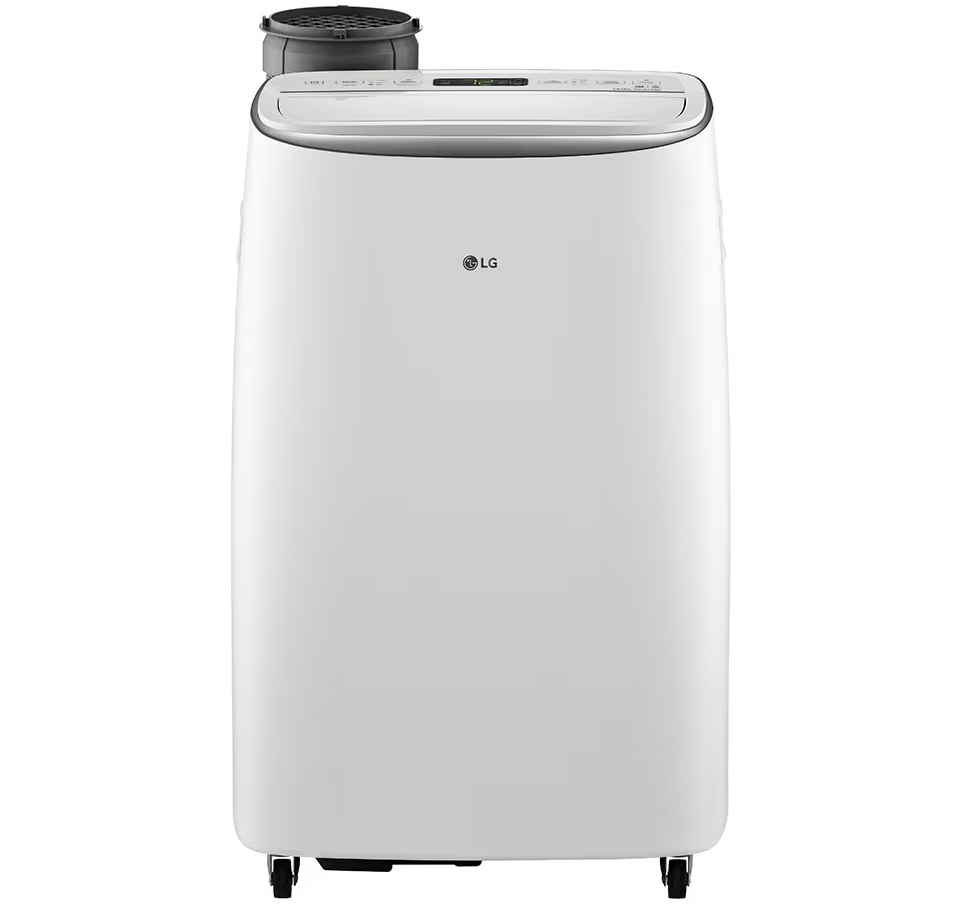 Aire Portatil 14000 Btu LG Smart Dual Inverter Deshumidificador Y Ventilador Control Y Ruedas 110V Blanco