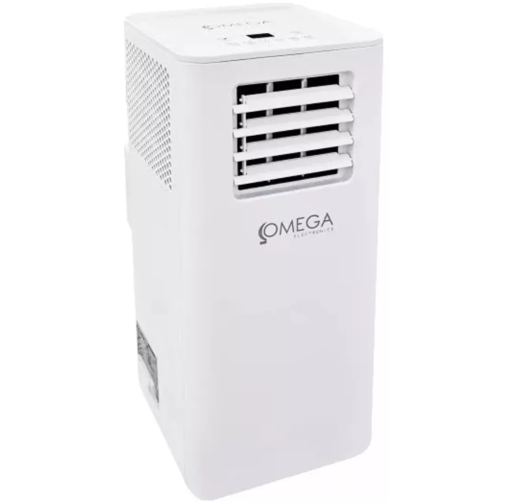 Aire Portatil 9000 Btu Omega Deshumidificador Y Ventilador Con Panel Digital Electronico 110V Blanco