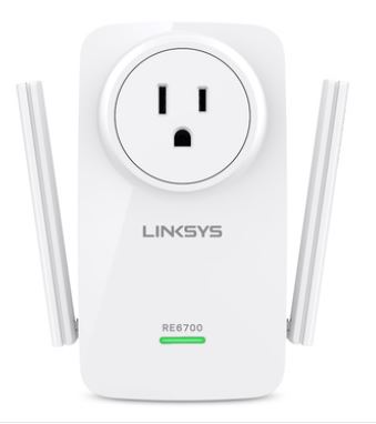 Amplificador De Wifi Linksys Max-Stream Doble Banda 2.4 GHz Y 5 GHz 867 Gbps Blanco