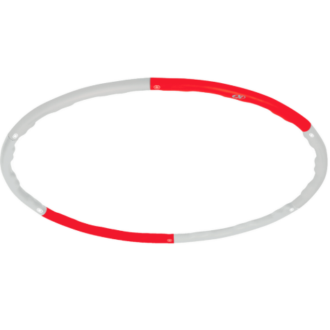 Aro Hula Hula K6 Con Masajeador Desarmable Gris Y Rojo