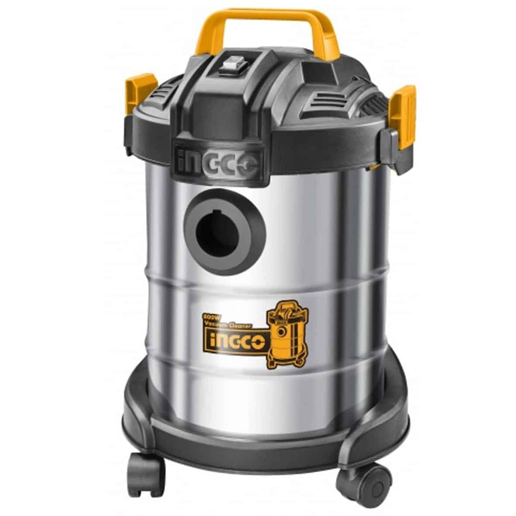 Aspiradora Ingco Seco/Mojado 12 Lts Filtro HEPA 800W Plateado Y Amarillo