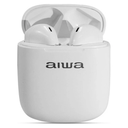 Audifonos Aiwa In Ear Inalambricos Estuche Recargable Llamadas Con Un Toque Bluetooth Blanco
