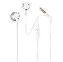Audifonos JBL Tune 205 In Ear Con Bajos Potentes Control A Distancia 1 Boton Con Microfono Blanco
