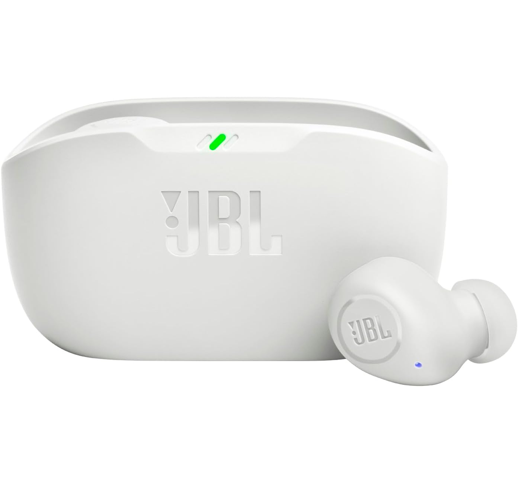 Audifonos JBL Vibe Buds In Ear Inalambricos Con Bajos Profundos Smart Ambient Resistente A Salpicaduras Blanco