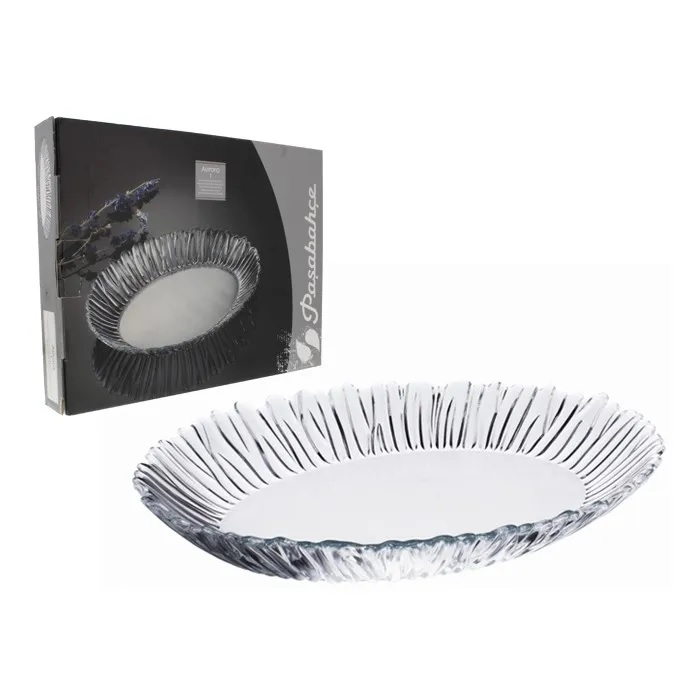 Bandeja Pasabahce Aurora Centro De Mesa 33 Cm De Vidrio Transparente