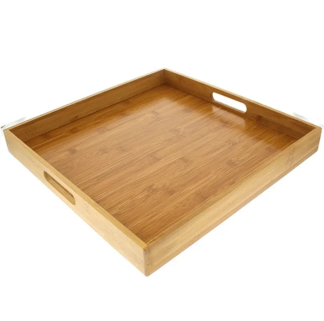 Bandeja Ultimate De Bambu 40X40X4.5 Cm Marron