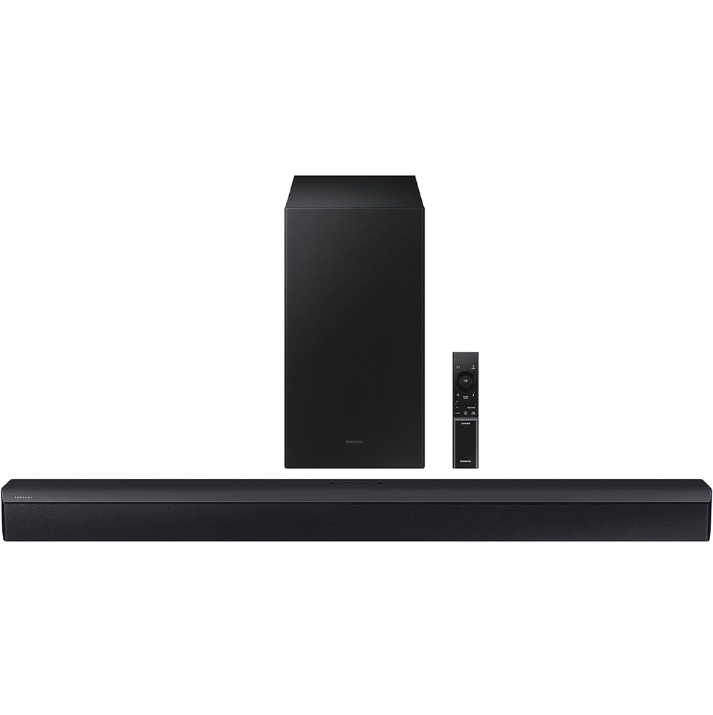 Barra De Sonido Samsung 2.1 Con Bluetooth Adaptive Sound Lite DTS Virtual X Bajo Inalambrico 300W Negro