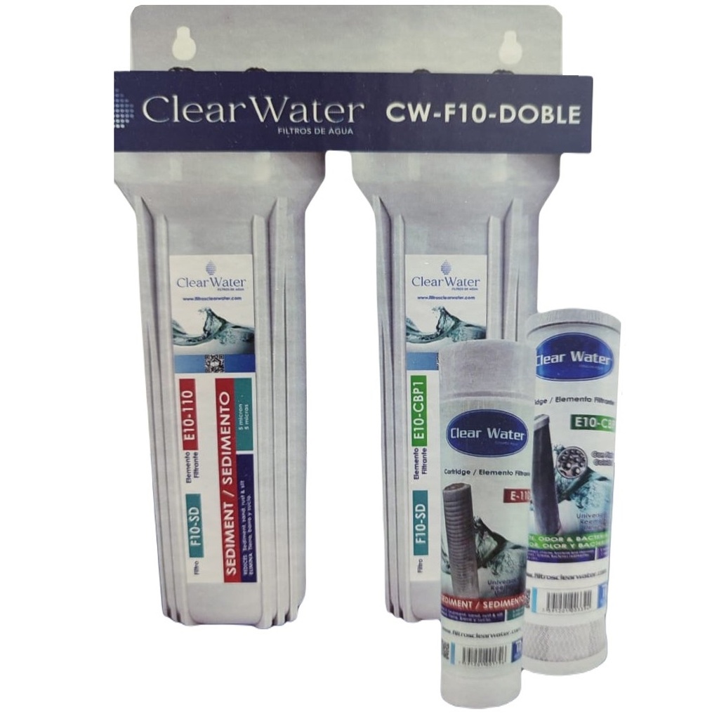 Bateria Clear Water Doble De Filtrado Cw-E10-110 + Cw-E10-117