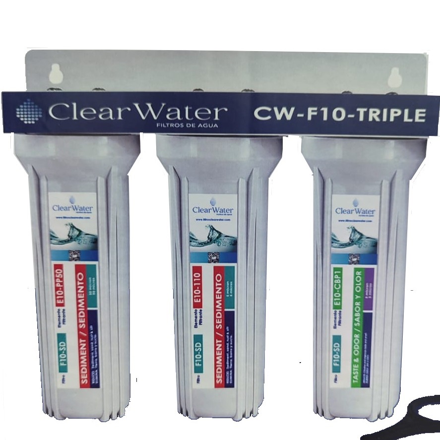 Bateria Clear Water Triple De Filtrado Cw-E10-125 + Cw-E10-110 + Cw-E10-117