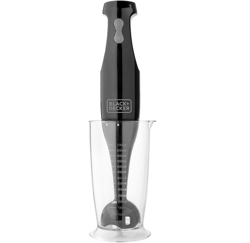 Batidora De Inmersion Black Decker 2 Vel Con Mango Ergonomico Y Acc 200W Negro