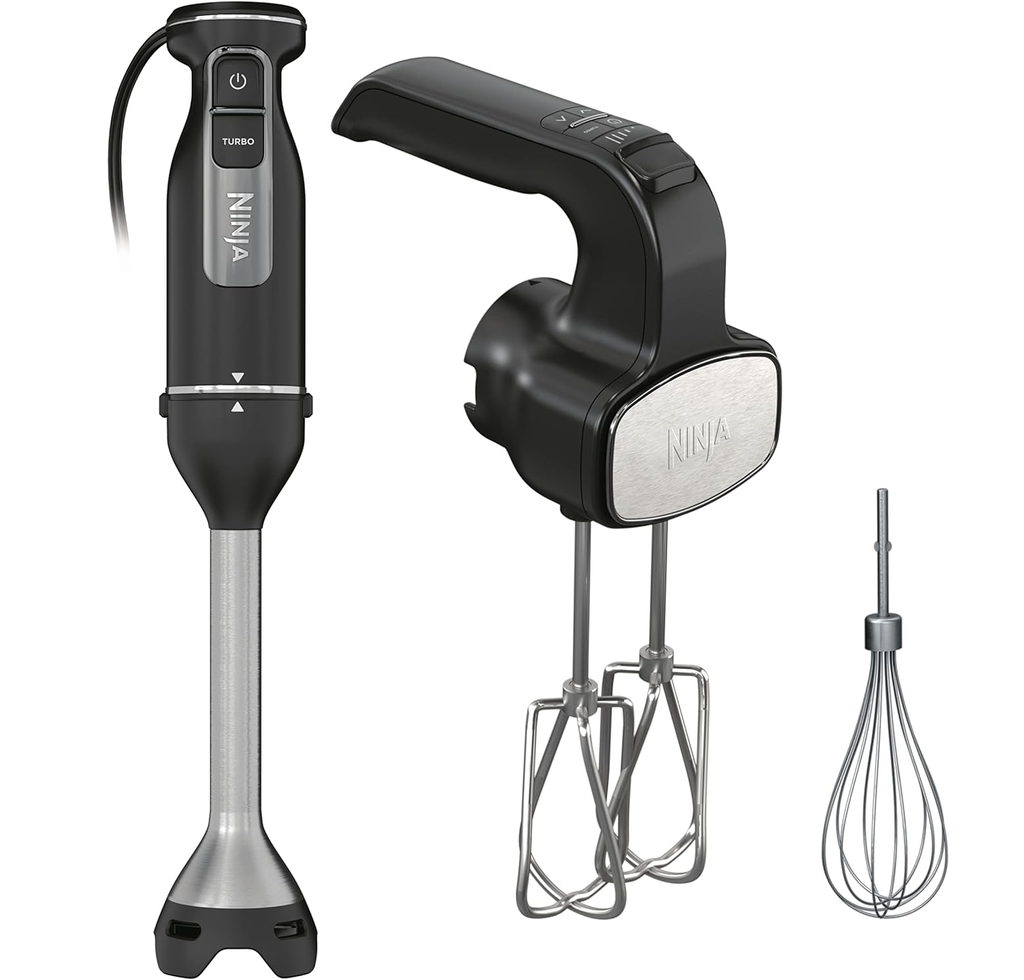 Batidora De Inmersion Ninja Foodi Power Mixer 5 Vel Con Mezclador Intercambiable 650W Negro