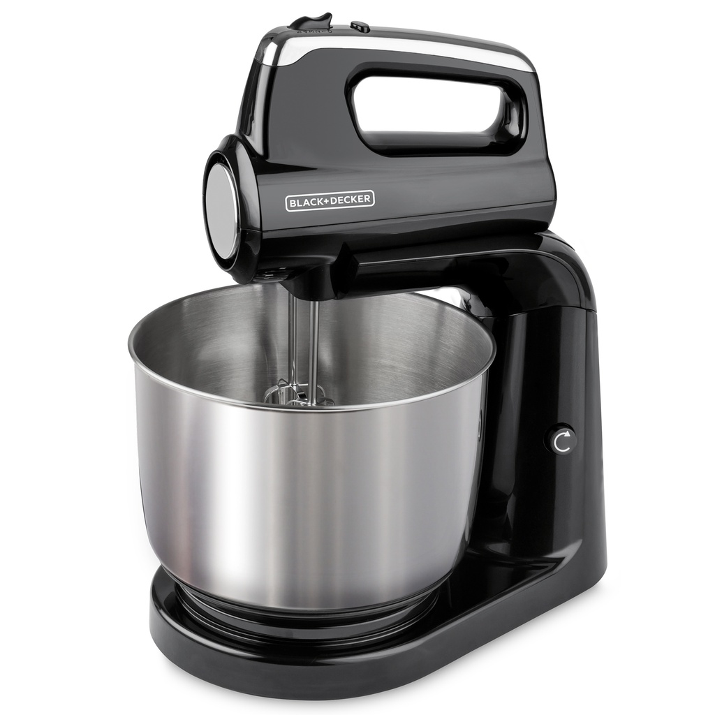 Batidora De Pedestal Black+Decker 3.5 5 Vel Lts 250W Negro Y Plateado