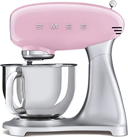 Batidora De Pedestal Smeg Estilo Retro 5 Lts 10 Vel 600W Rosado