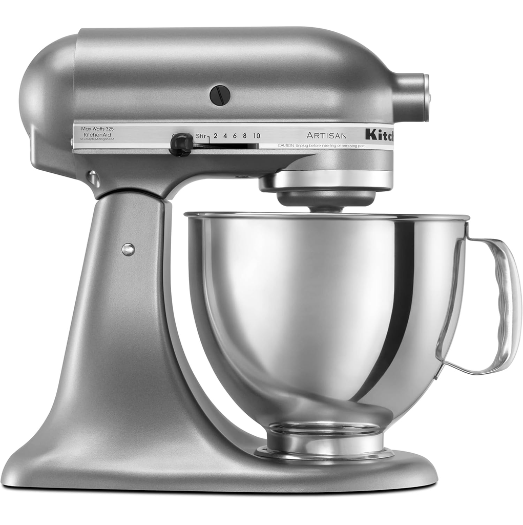 Batidora De Pedestal Kitchenaid Artisan 4.7 Lts 10 Vel 325W Plateado