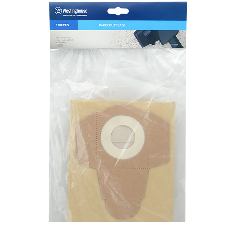 Bolsas De Papel Para Aspiradora Westinghouse 15 Lts 3 Pzas Marron