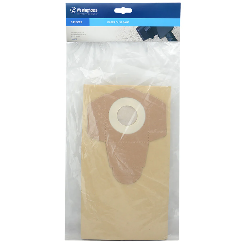 Bolsas De Papel Para Aspiradora Westinghouse De Papel 18 Lts 3 Pzas Marron