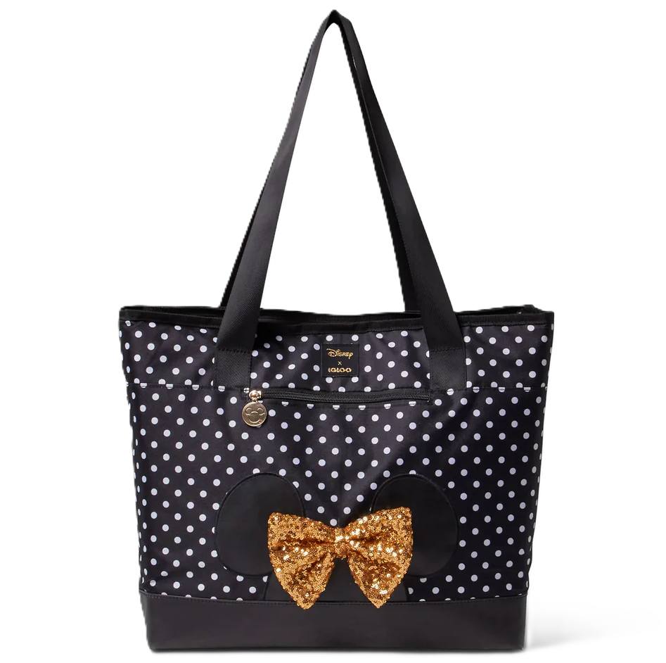Bolso Termico Igloo Minnie Mouse Doble Compartimiento Negro Y Dorado
