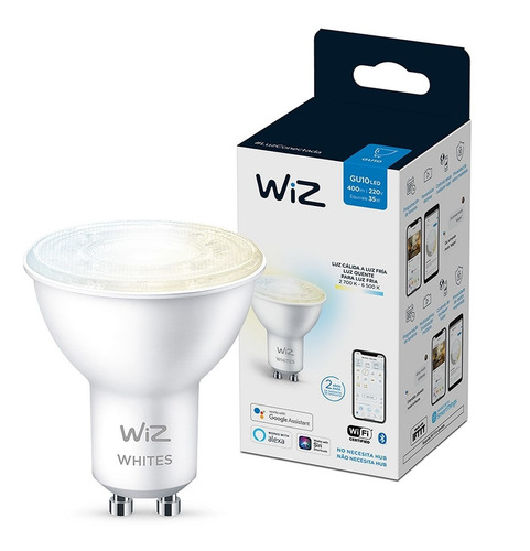 Bombillo Wiz Dicroico GU10 De Colores Con Wifi 15 Cm 4.8W