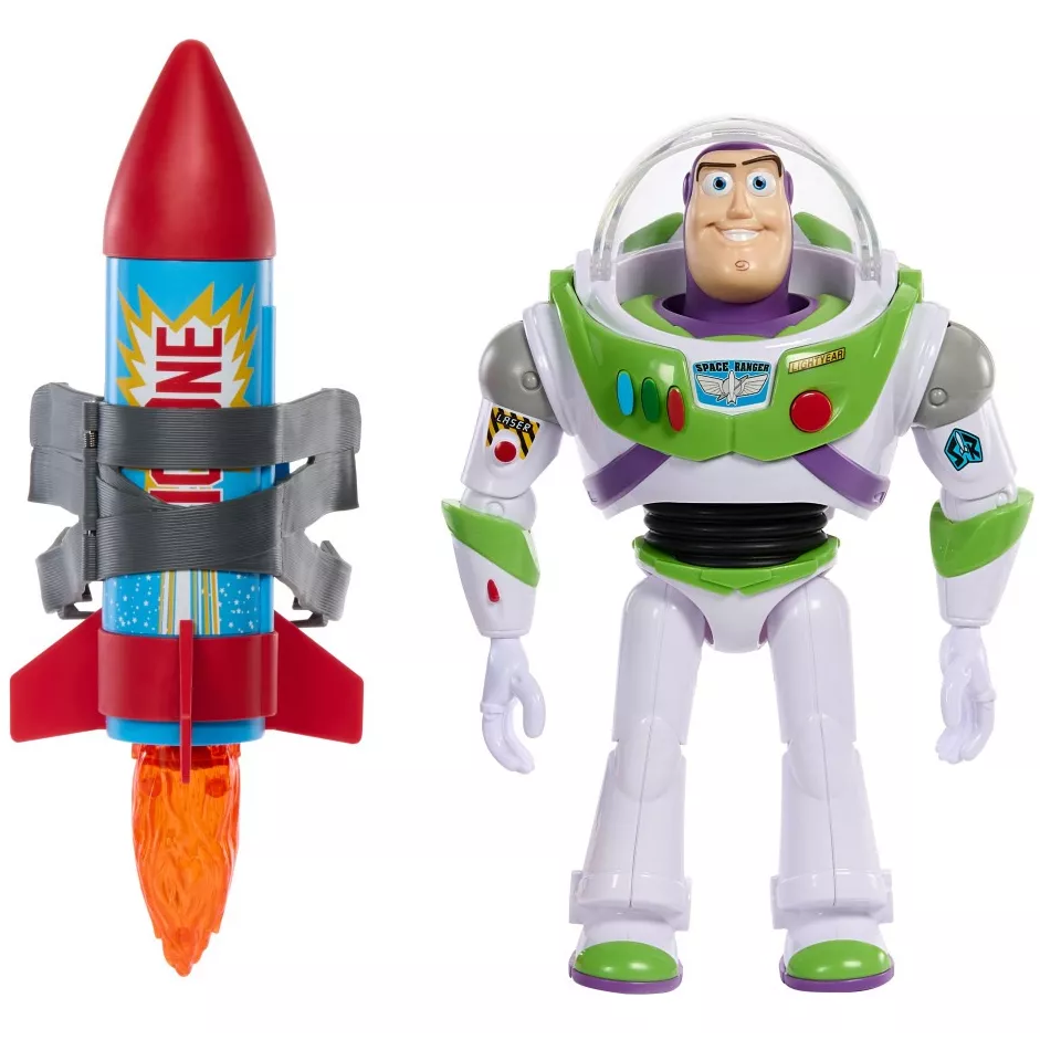 Buzz Lightyear Con Cohete Mattel Disney Pixar Multicolor