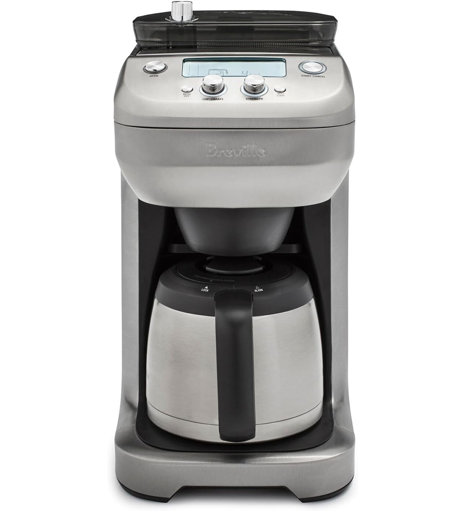 Cafetera Breville 12 Tazas Programable Pantalla LCD Y Molino Ajustable Acero