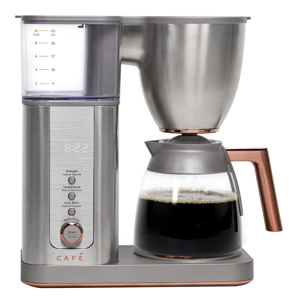 Cafetera Cafe 10 Tazas Smart Programable Jarra De Vidrio Control De Intensidad Acero
