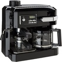 Cafetera Combinada Delonghi 10 Tazas Programable Espumador Con Sistema De Capuchino Negro