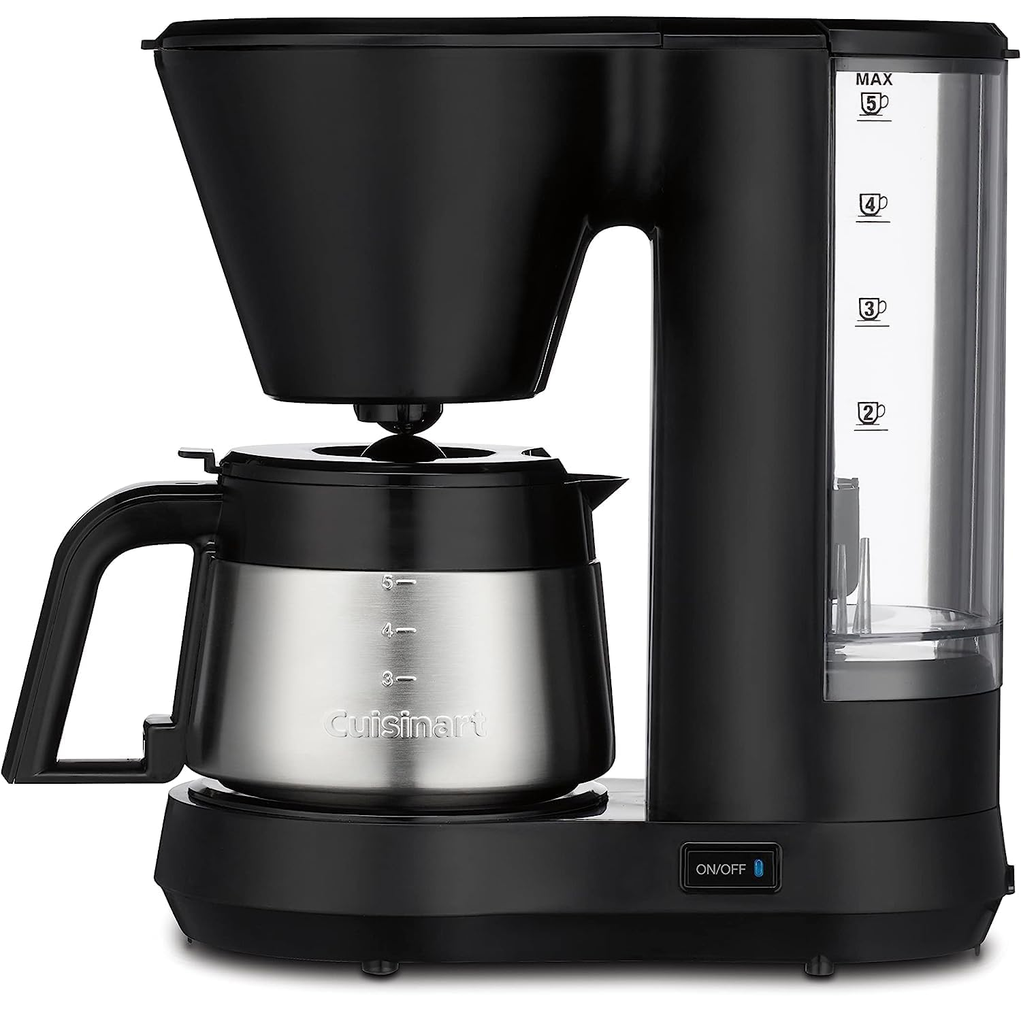 Cafetera Cuisinart 5 Tazas Deposito De Agua Extraible Funcion De Pausa Y Servir Negro Y Acero