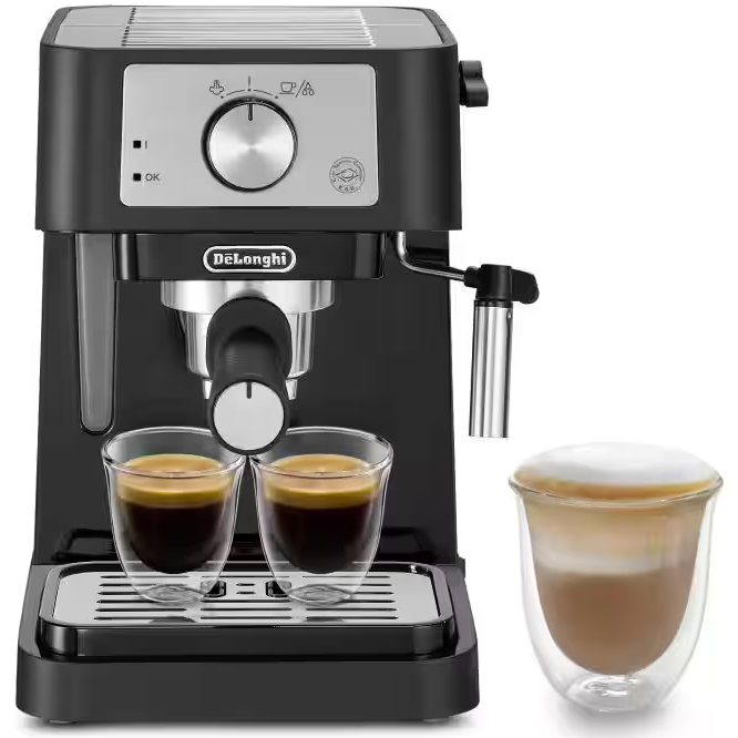 Cafetera Expreso Delonghi Stilosa 15 Bares Bandeja De Goteo De Dos Niveles Negro