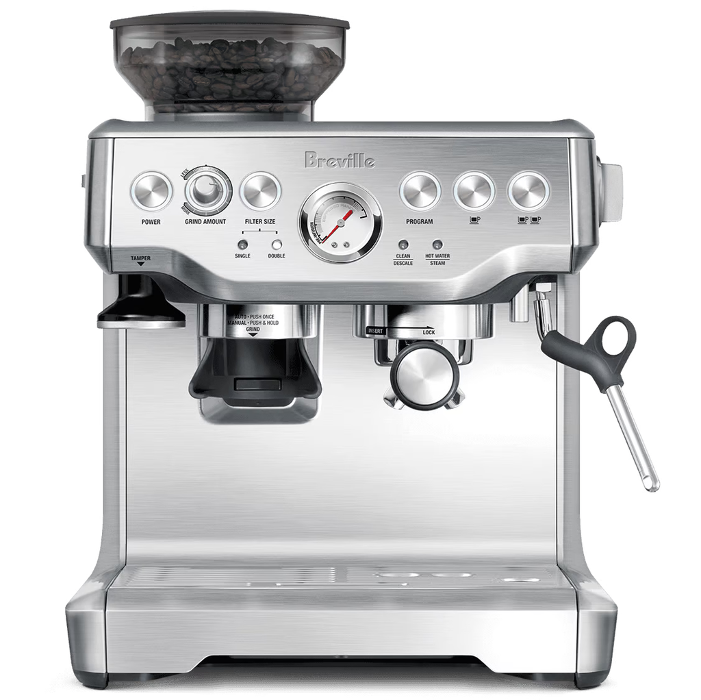 Cafetera Expreso Breville Barista Express 15 Bares Molino Con Control De Dosis Y Espumador Acero