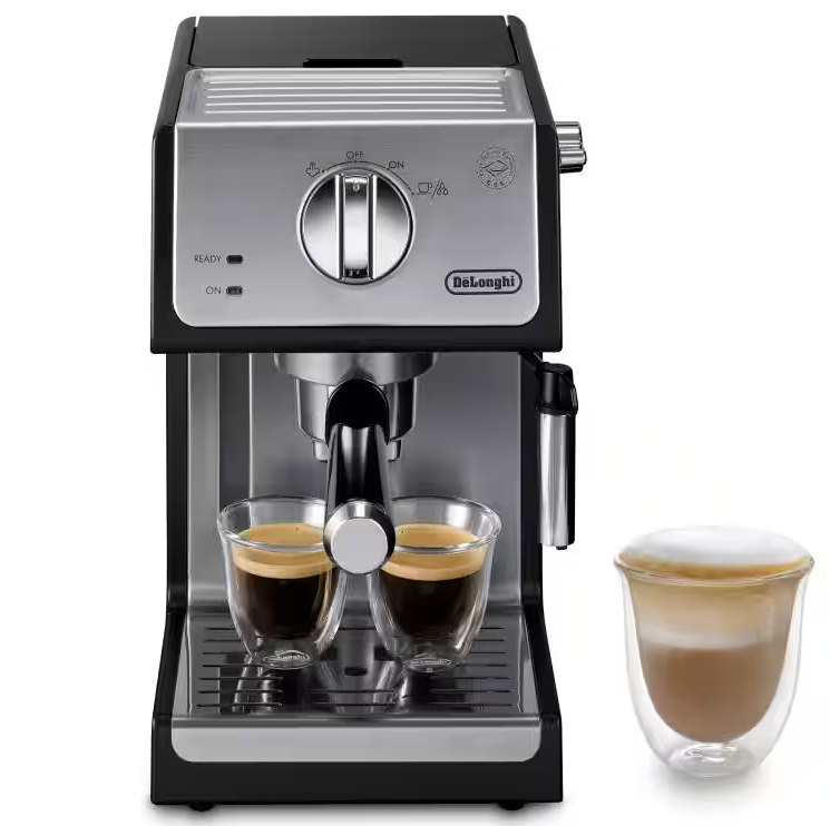 Cafetera Expreso Delonghi 15 Bares Con Espumador Avanzado Negro
