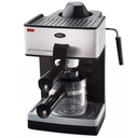 Cafetera Expreso Oster 4 Tazas Palanca Para Seleccionar Funcion Y Espumador Plateado Y Negro