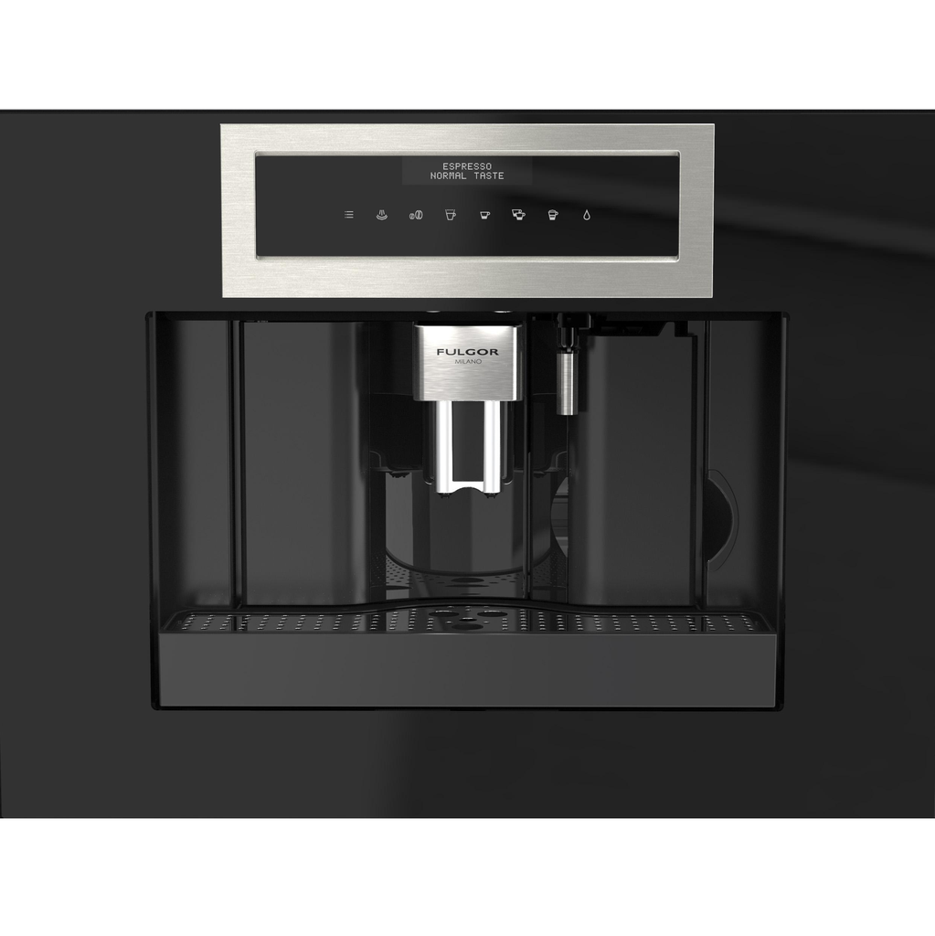 Cafetera Fulgor Cluster 30 Programas Control Tactil Molino Para Cafe En Grano Y Molido Empotrable Negro Y Acero