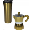 Cafetera Greca Tognana 3 Tazas Con Termo Dorado