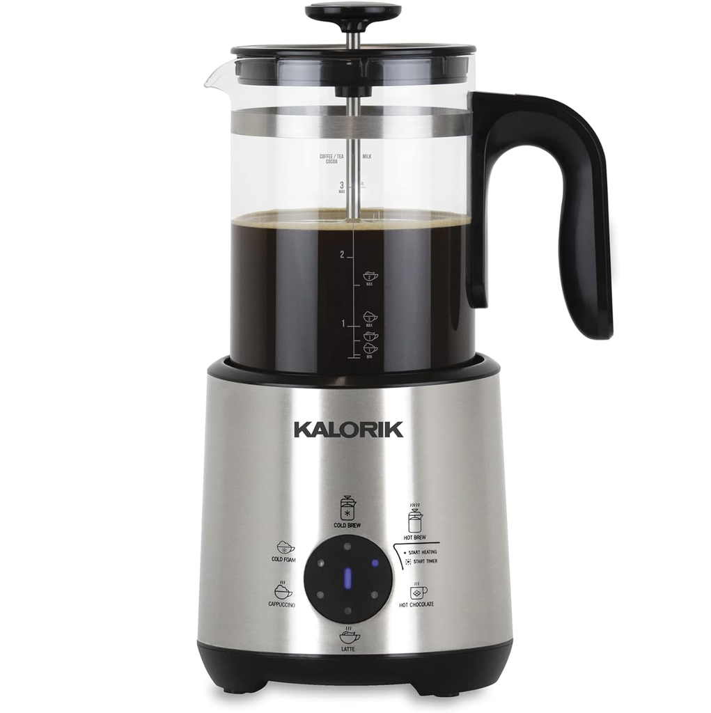 Cafetera Kalorik Barista Prensa Francesa 8 En 1 Bebidas Frias Y Calientes 6 Ajustes Preestablecidos Acero