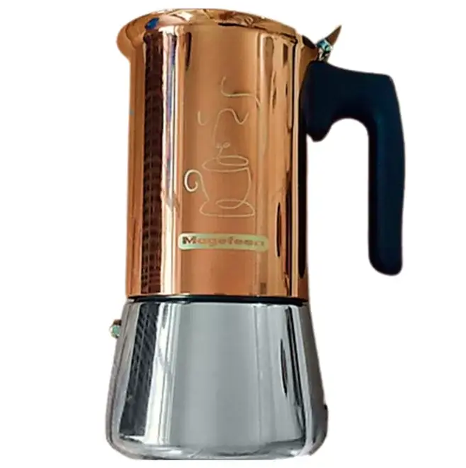Cafetera Magefesa Italiana Giulia 9 Tazas De Induccion Cobre Y Acero