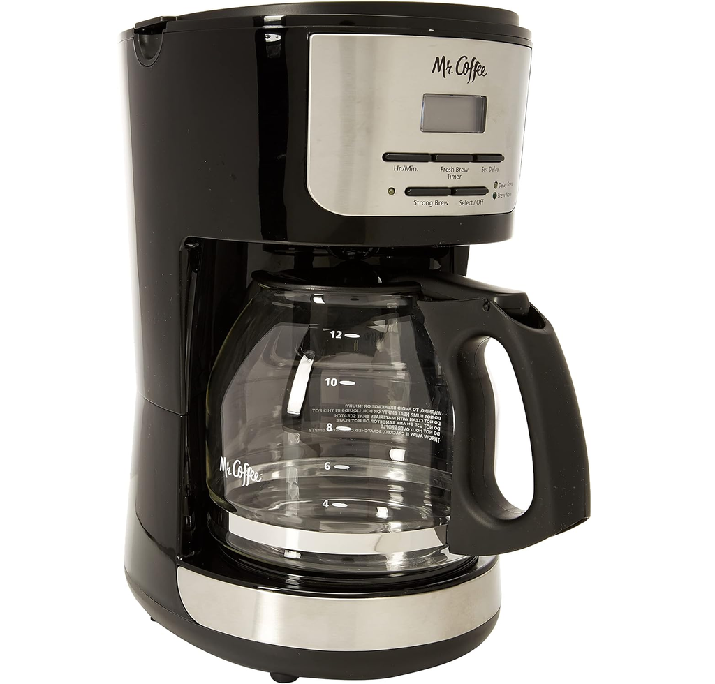 Cafetera Mr Coffee 12 Tazas Programable Pausa Automatica Apagado Automatico Negro
