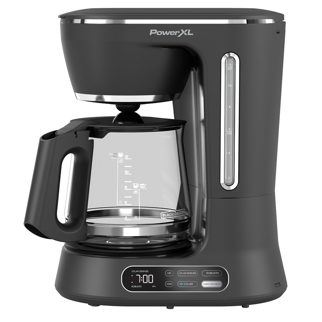 Cafetera Powerxl Splitbrew 12 Tazas Programable Prepara Cafe Helado Control De Intensidad Negro