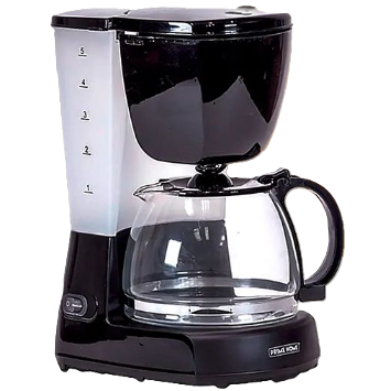 Cafetera Prime Home 5 Tazas Funcion Mantener Caliente Y Anti Goteo Negro