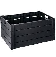 Caja Organizadora Strata Plegable 60 Lts Efecto Madera Negro