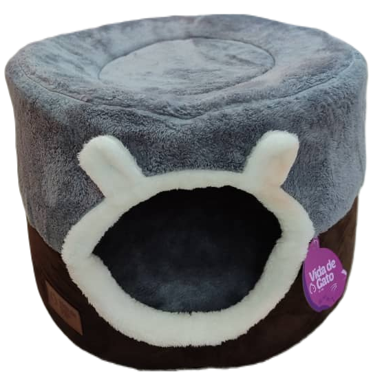 Cama para Gato VDG 2 en 1 Talla L Gris Y Marron