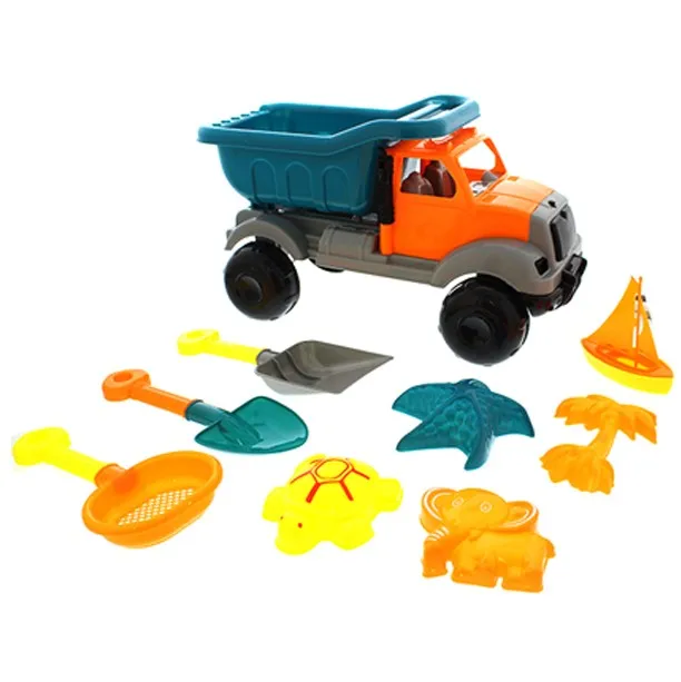 Camion De Playa Huabiao Toys Con Herramientas De Arena 9 Pzas Multicolor
