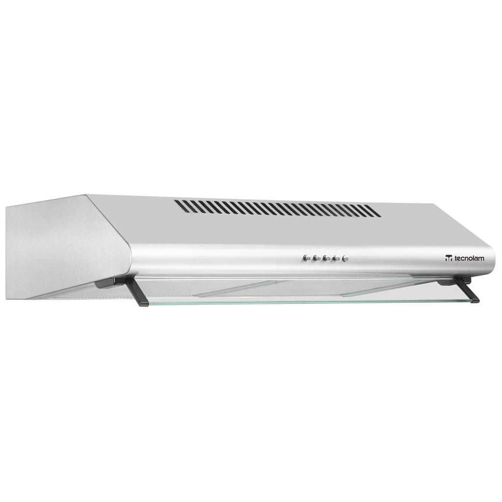 Campana De Gabinete 60 Cm Tecnolam Novara Motor Doble Turbina Vidrio Templado Luces MultiLed Blanco