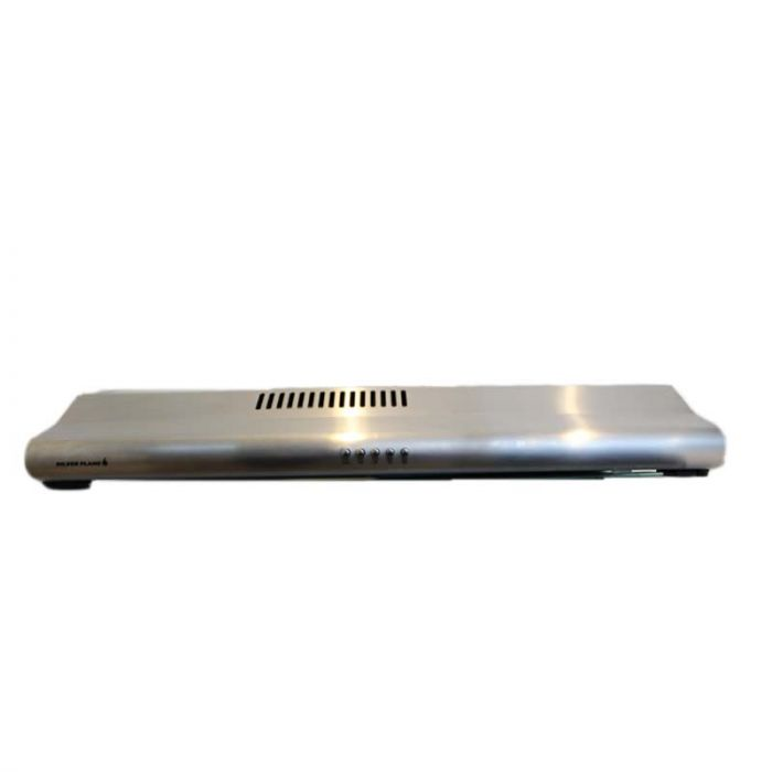 Campana De Gabinete 80 Cm Silver Flame Plana Acero