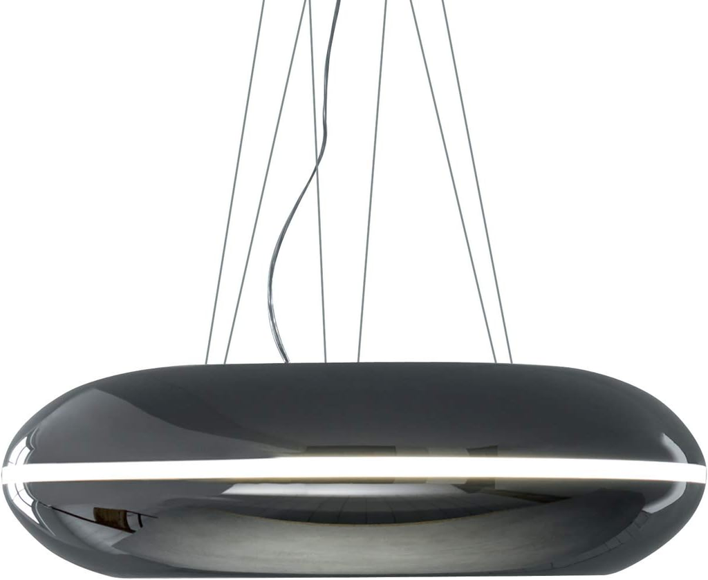 Campana De Isla 74 Cm Falmec Loop Canna Colagante Negro