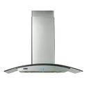 Campana De Isla 90 Cm Drija De Vidrio Curvo Acero